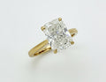 3 Ct Cushion Cut Solitaire Lab Diamond Ring Gold Engagement Ring IGI Certified