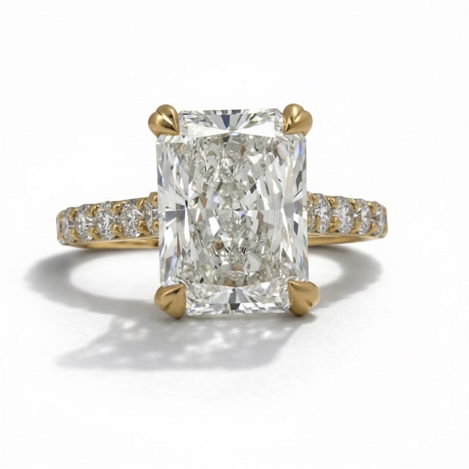 4.75 TCW Radiant Lab Diamond Ring - IGI Certified