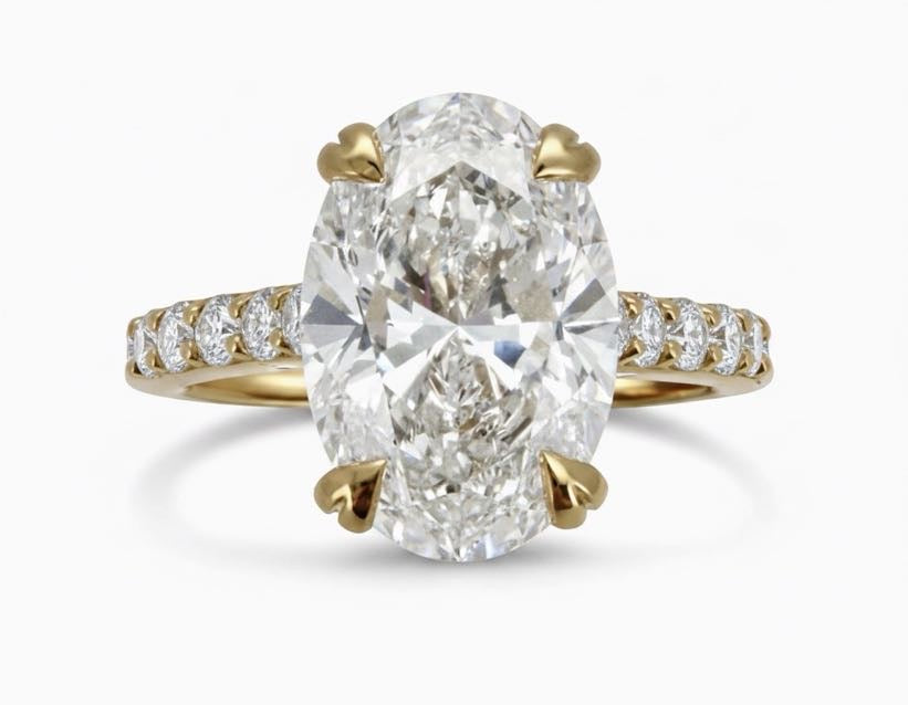 4.75 TCW Oval Lab Diamond Ring