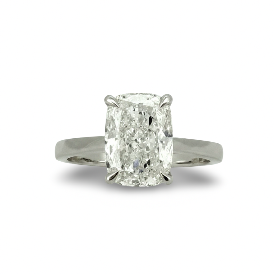 2 Ct Cushion Lab Diamond Engagement Ring Gold IGI Certified