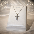 0.5 Ct Lab Diamond Cross Pendant Necklace