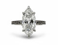 3.09 Carat Marquise Lab Diamond Antique Style Ring IGI Certified