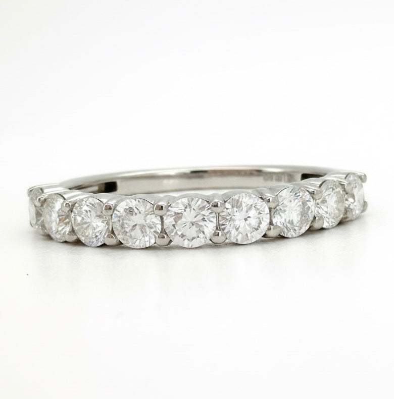 0.92 Ct Round Lab Diamond Anniversary Wedding Band