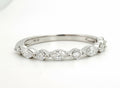 0.41 Ct Marquise Lab Diamond Gold Wedding Band