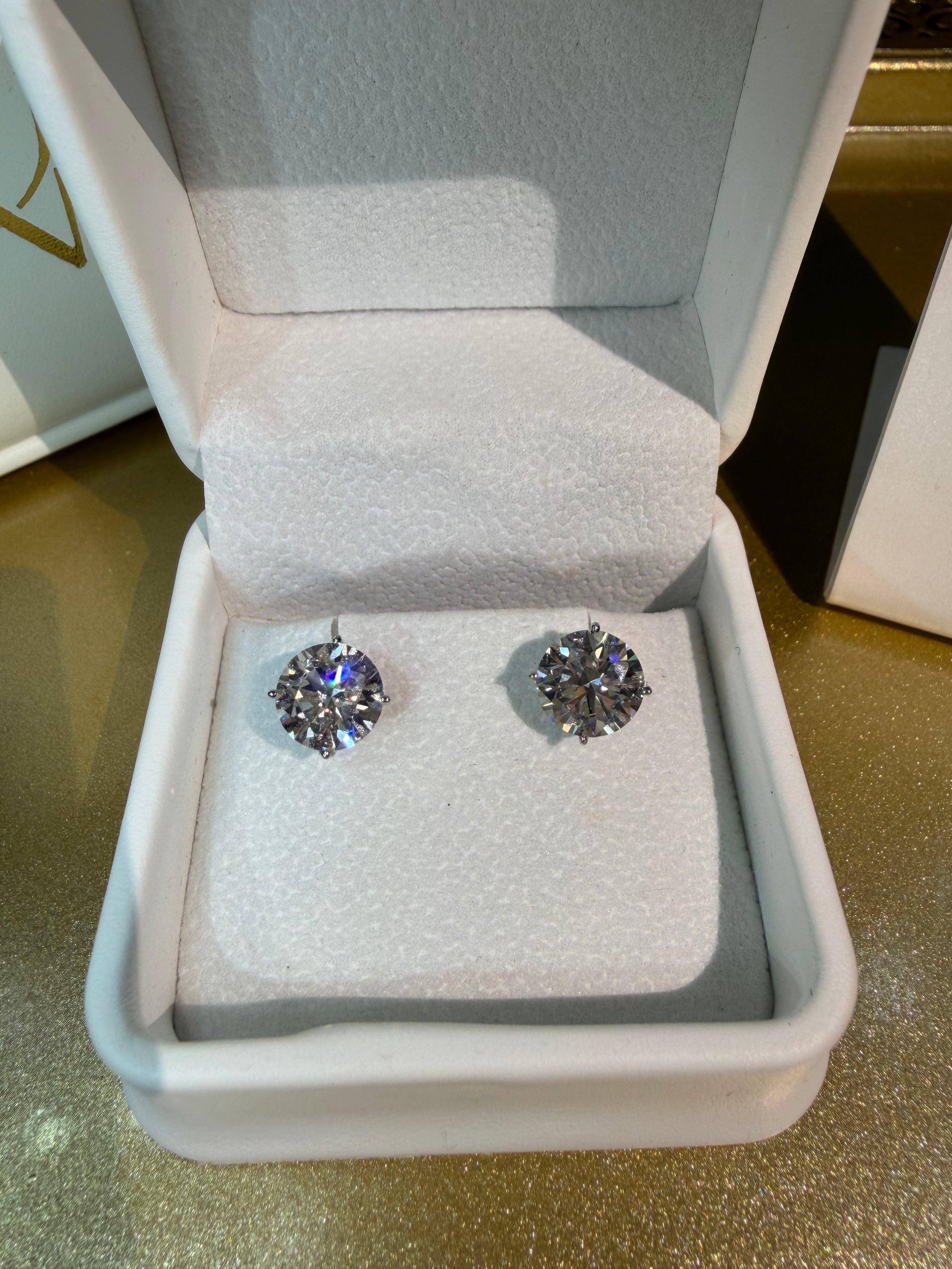 4 Ct Lab Diamond Stud Earrings IGI Certified