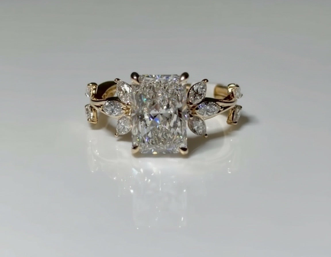 4 Ct Ivy & Vine Lab Diamond Botanical Ring - IGI Certified