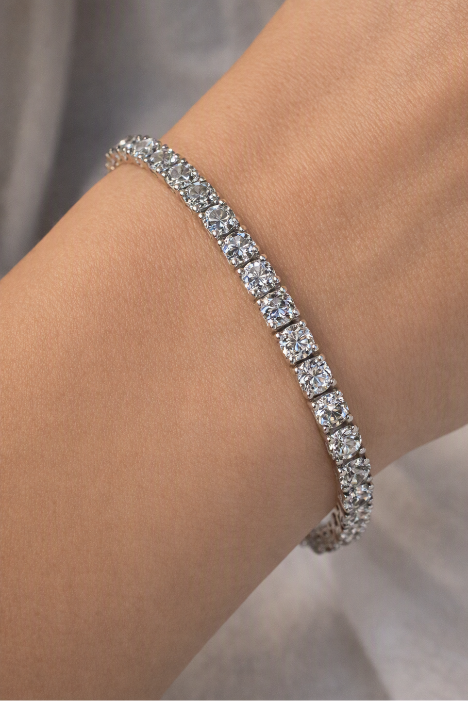 7 Ct Lab Diamond Tennis Bracelet