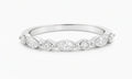 0.41 Ct Marquise Lab Diamond Wedding Band