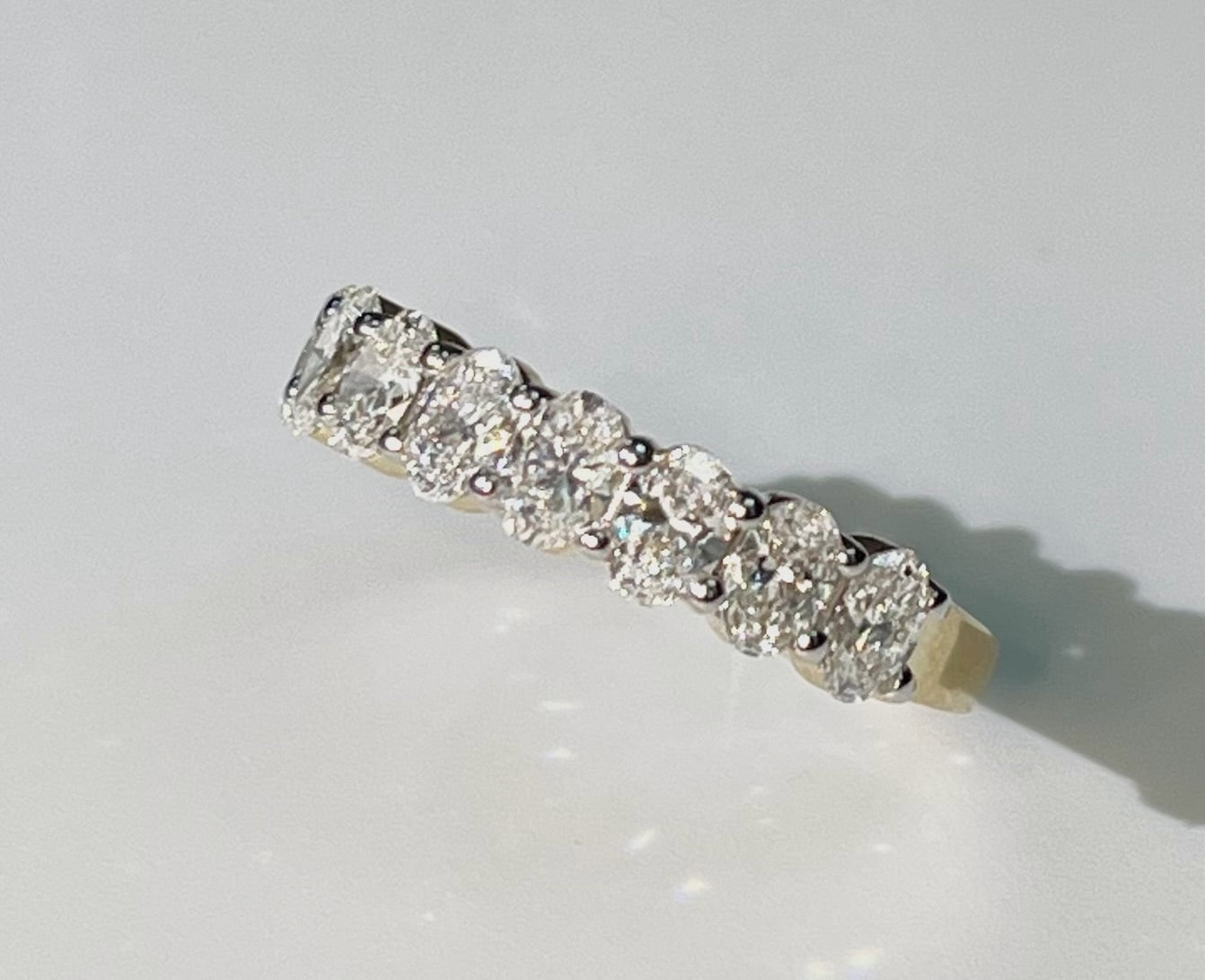 1.44 Ct Oval Lab Diamond Wedding Band