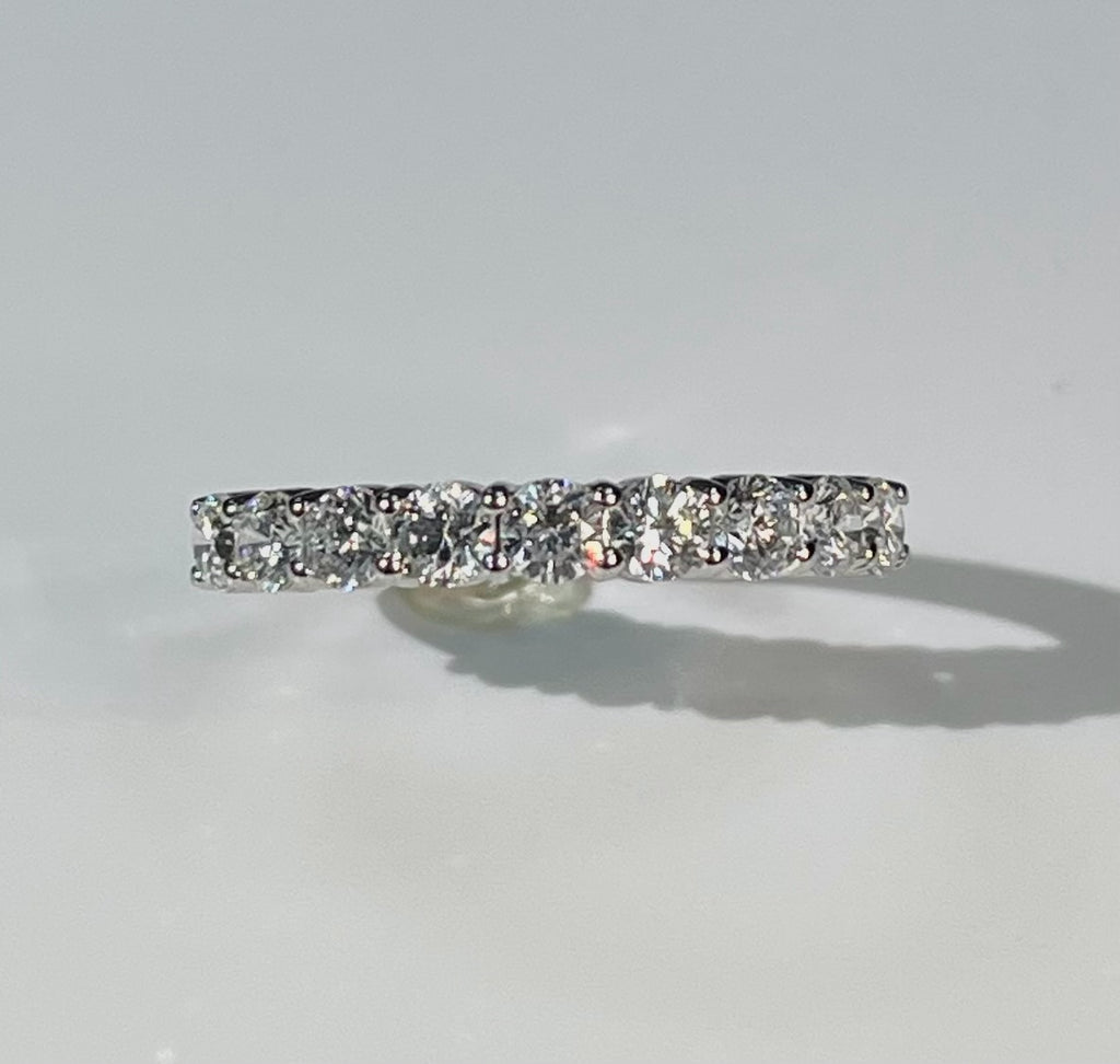 0.92 Ct Round Lab Diamond Anniversary Wedding Band