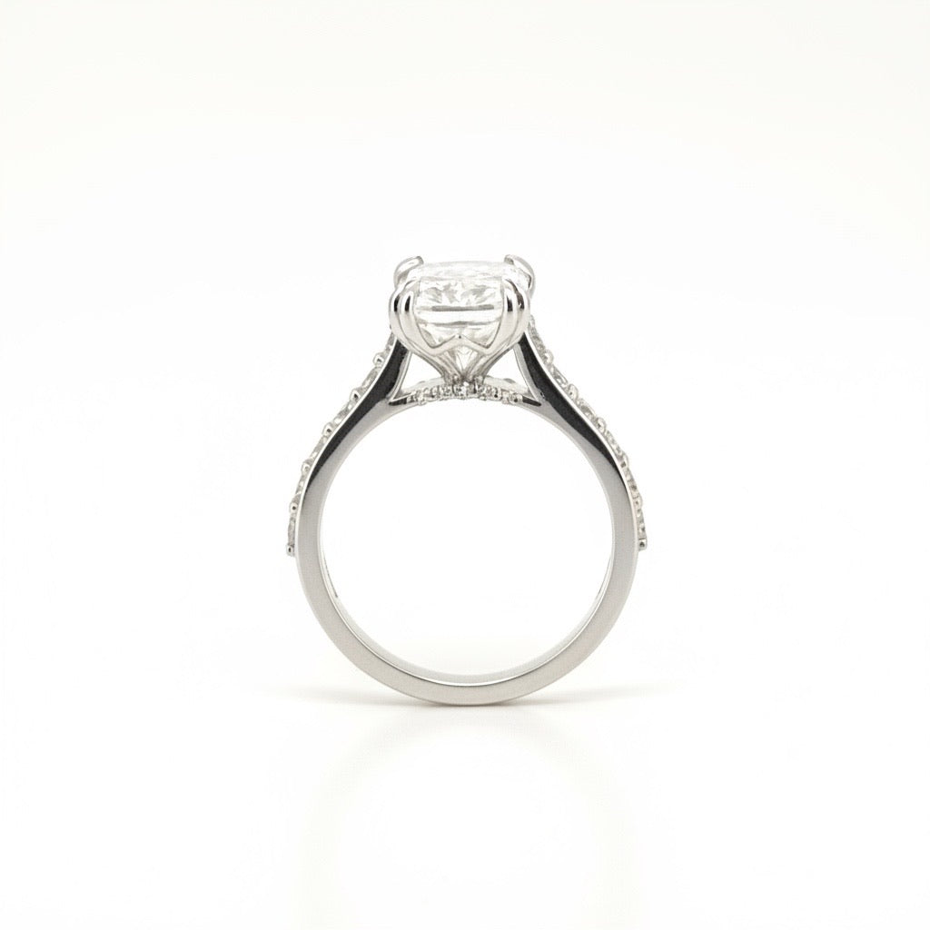 4.75 TCW Radiant Lab Diamond Ring - IGI Certified