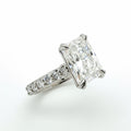4.87 Ct Radiant Ideal Cut Engagement Ring IGI Certified Gold