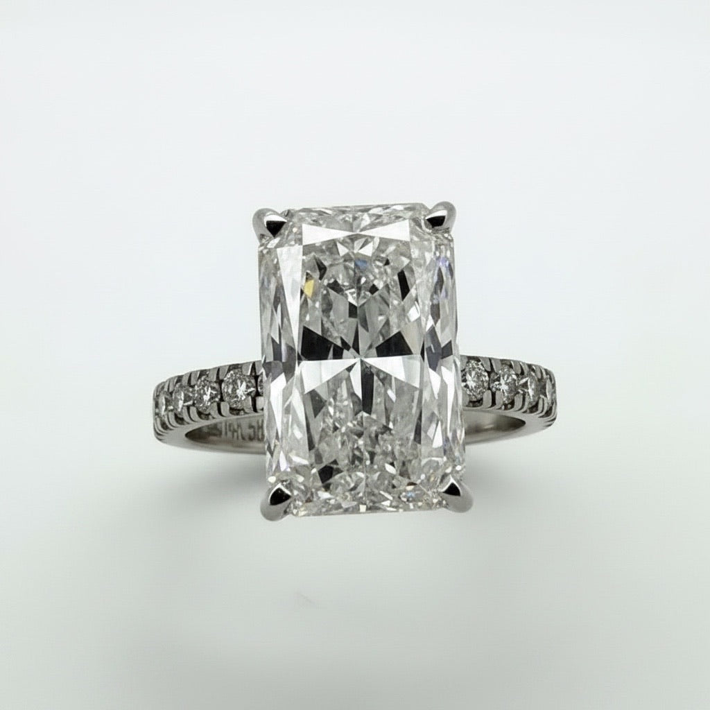 5.75 TCW Radiant Lab Diamond Ring