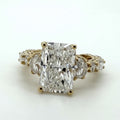 7.63 TCW Radiant Cut Lab Diamond Ring with Cadillac Sides IGI Certified