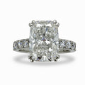 4.87 Ct Cushion Cut Lab Diamond Engagement Ring Gold IGI Certified