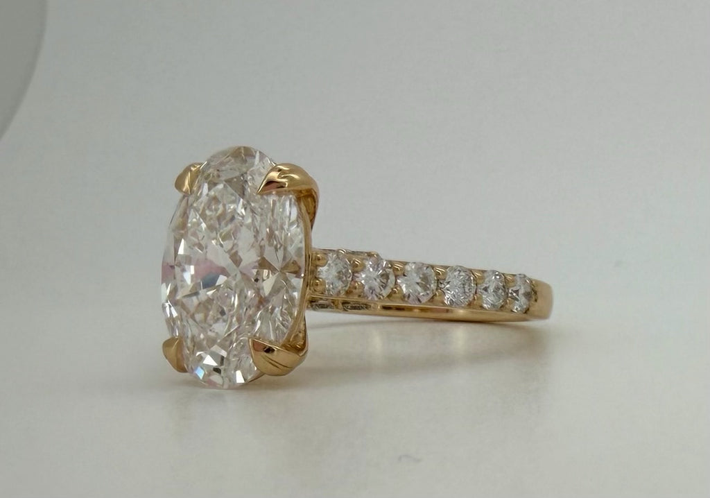 3.75 TCW Oval Lab Diamond Ring