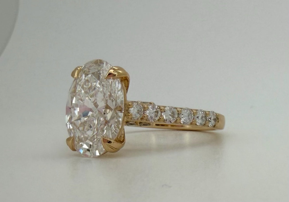 3.75 TCW Oval Lab Diamond Ring