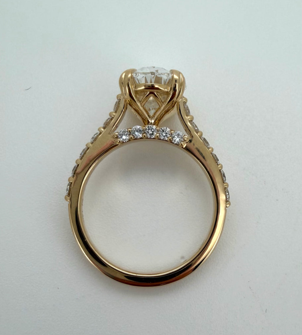 3.75 TCW Oval Lab Diamond Ring