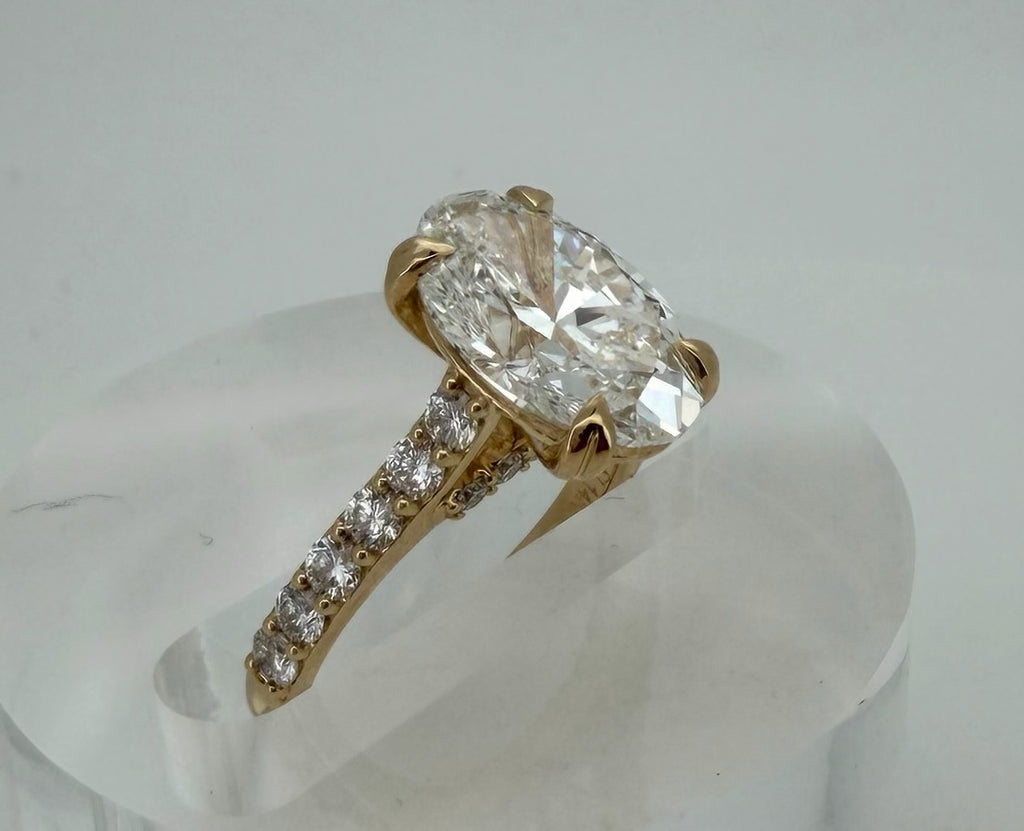 3.75 TCW Oval Lab Diamond Ring