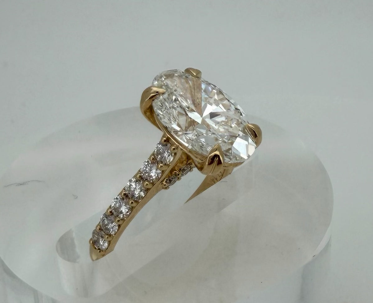3.75 TCW Oval Lab Diamond Ring