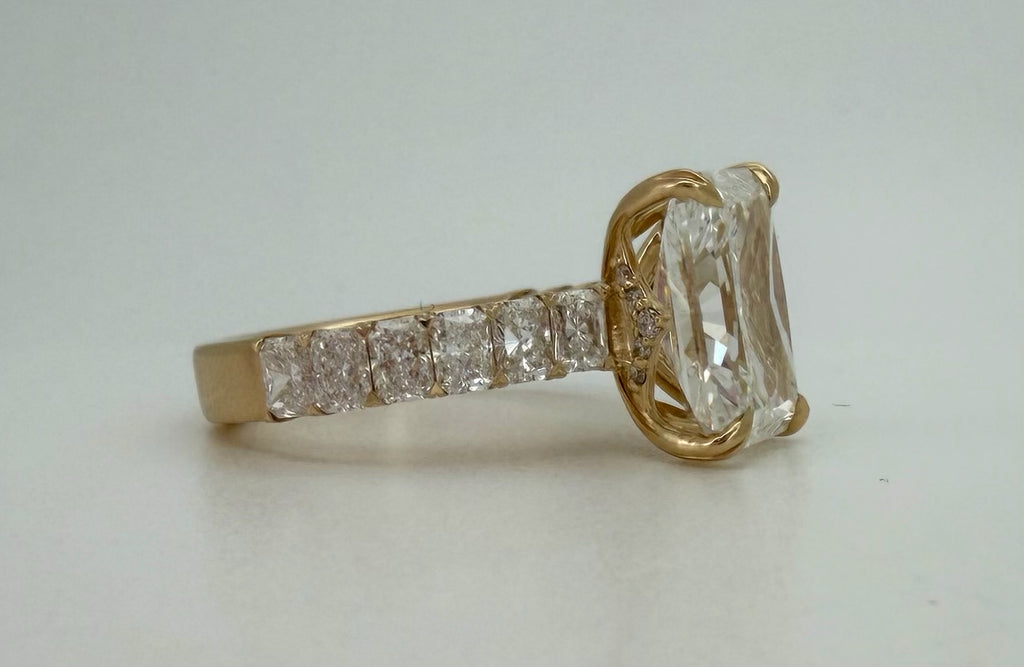 7 TCW Radiant Cut Lab Diamond Ring - IGI Certified