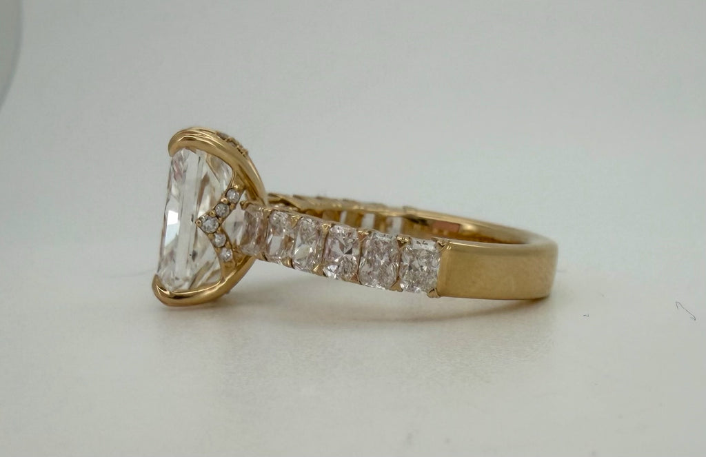 7 TCW Radiant Cut Lab Diamond Ring - IGI Certified