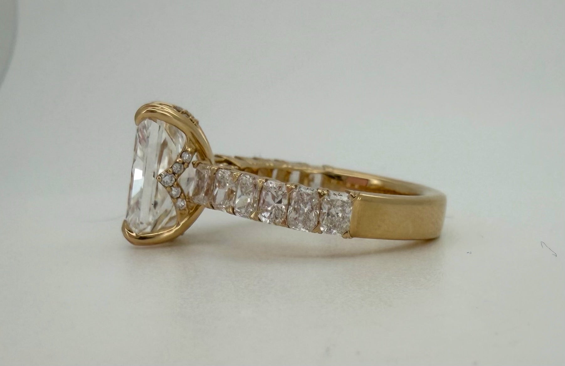 7 TCW Radiant Cut Lab Diamond Ring - IGI Certified