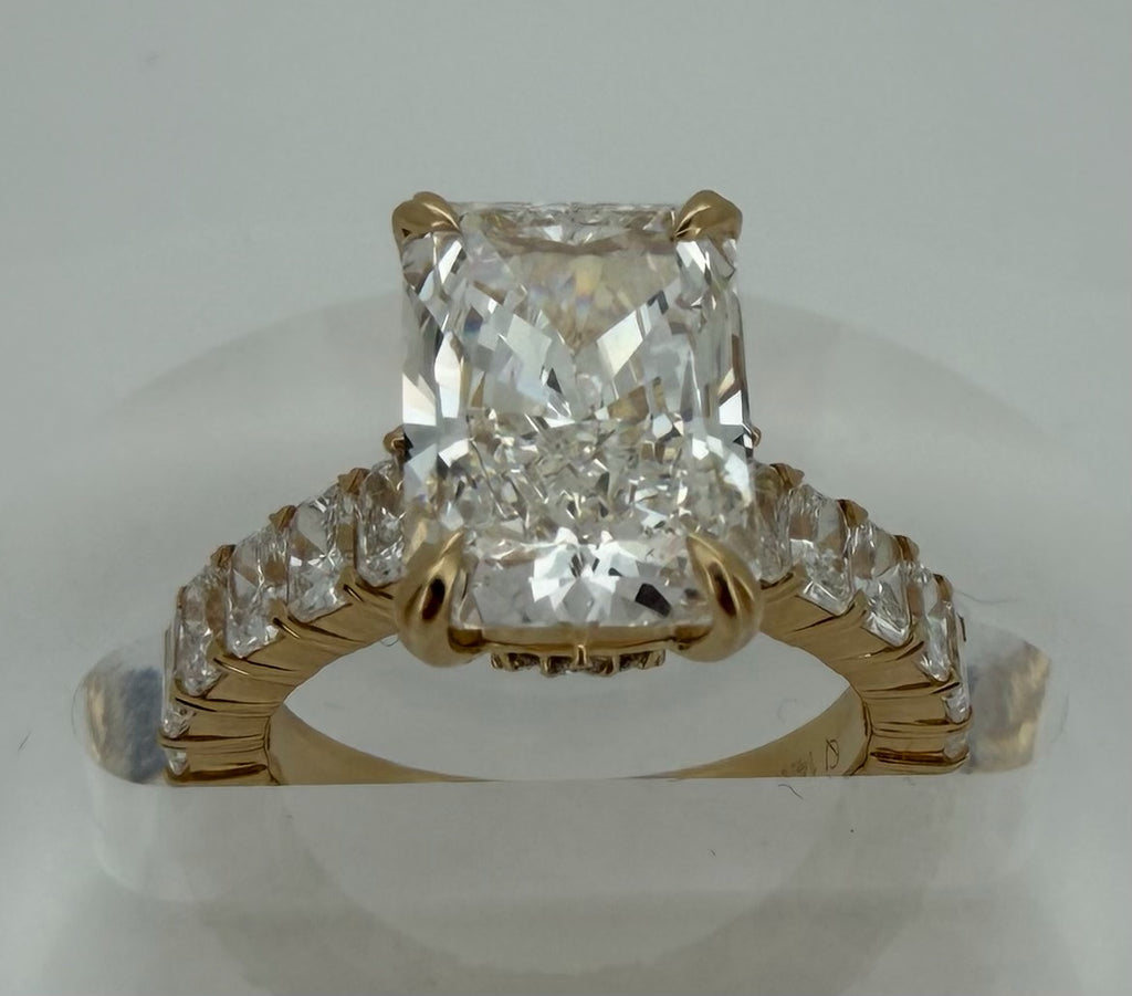 7 TCW Radiant Cut Lab Diamond Ring - IGI Certified
