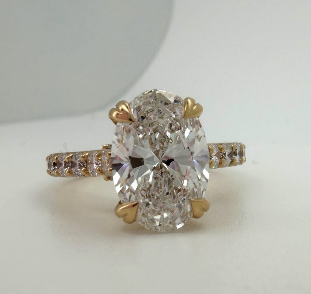 3.75 TCW Oval Lab Diamond Ring