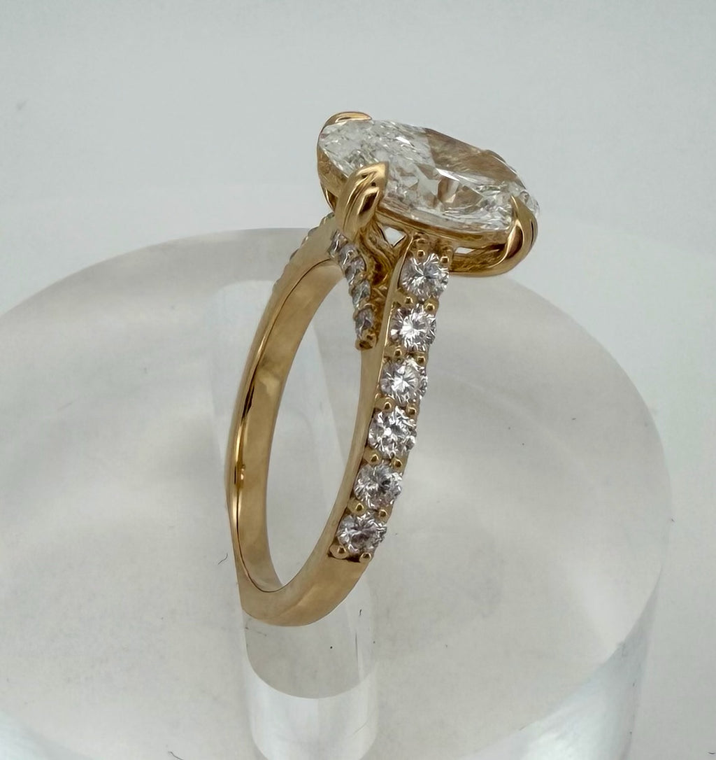 3.75 TCW Oval Lab Diamond Ring