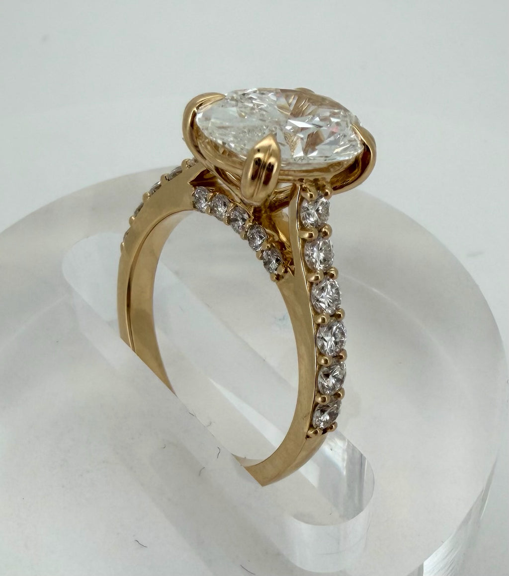 3.75 TCW Oval Lab Diamond Ring
