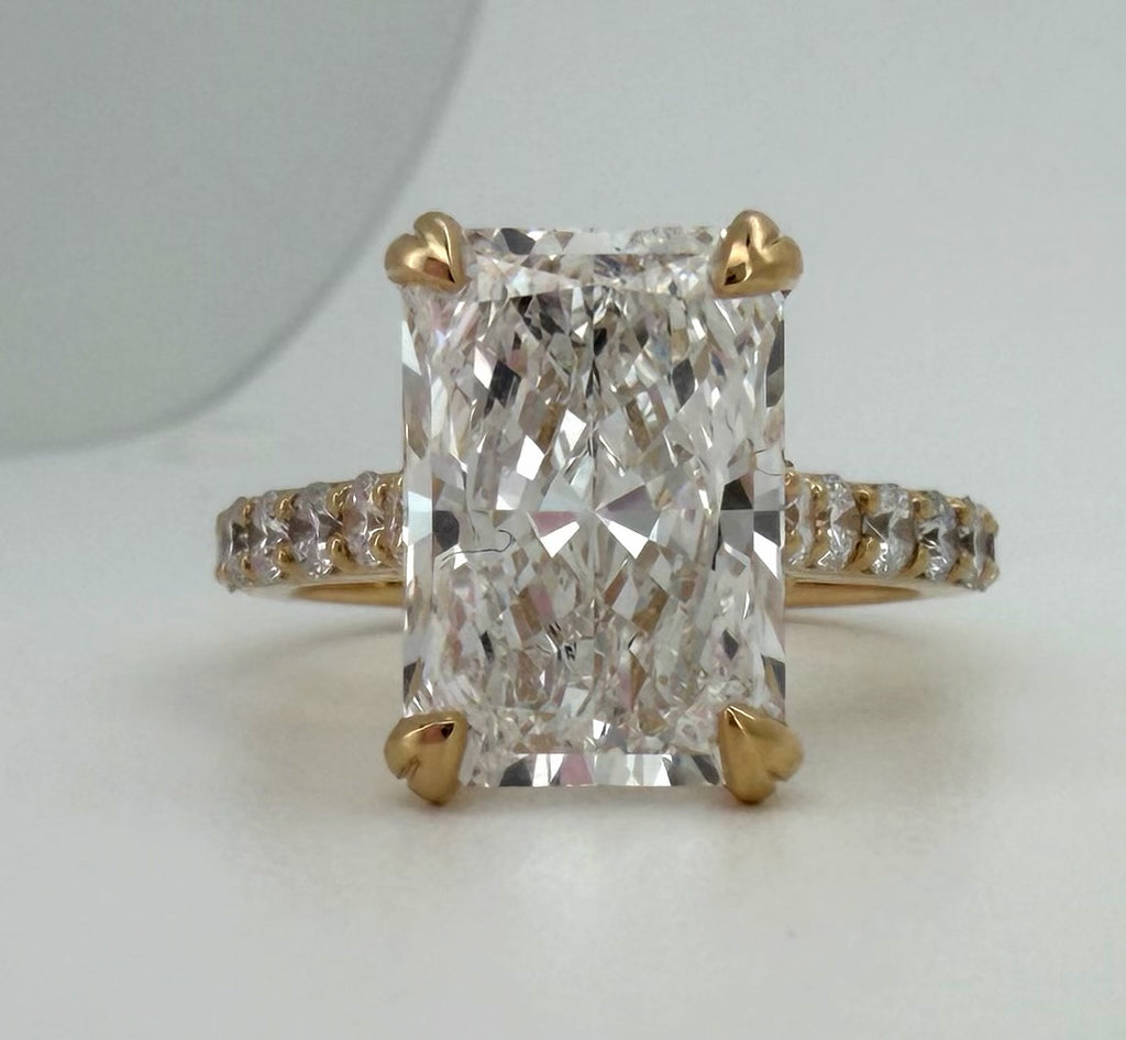 5.75 TCW Radiant Lab Diamond Ring