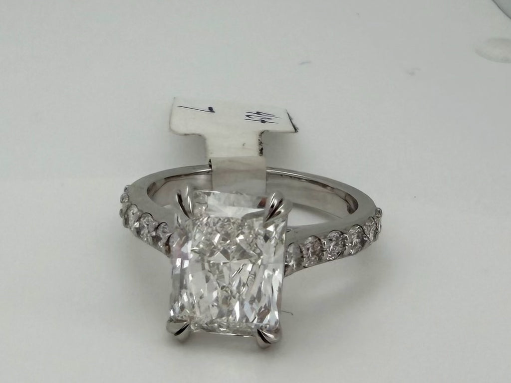 4.75 TCW Radiant Lab Diamond Ring - IGI Certified