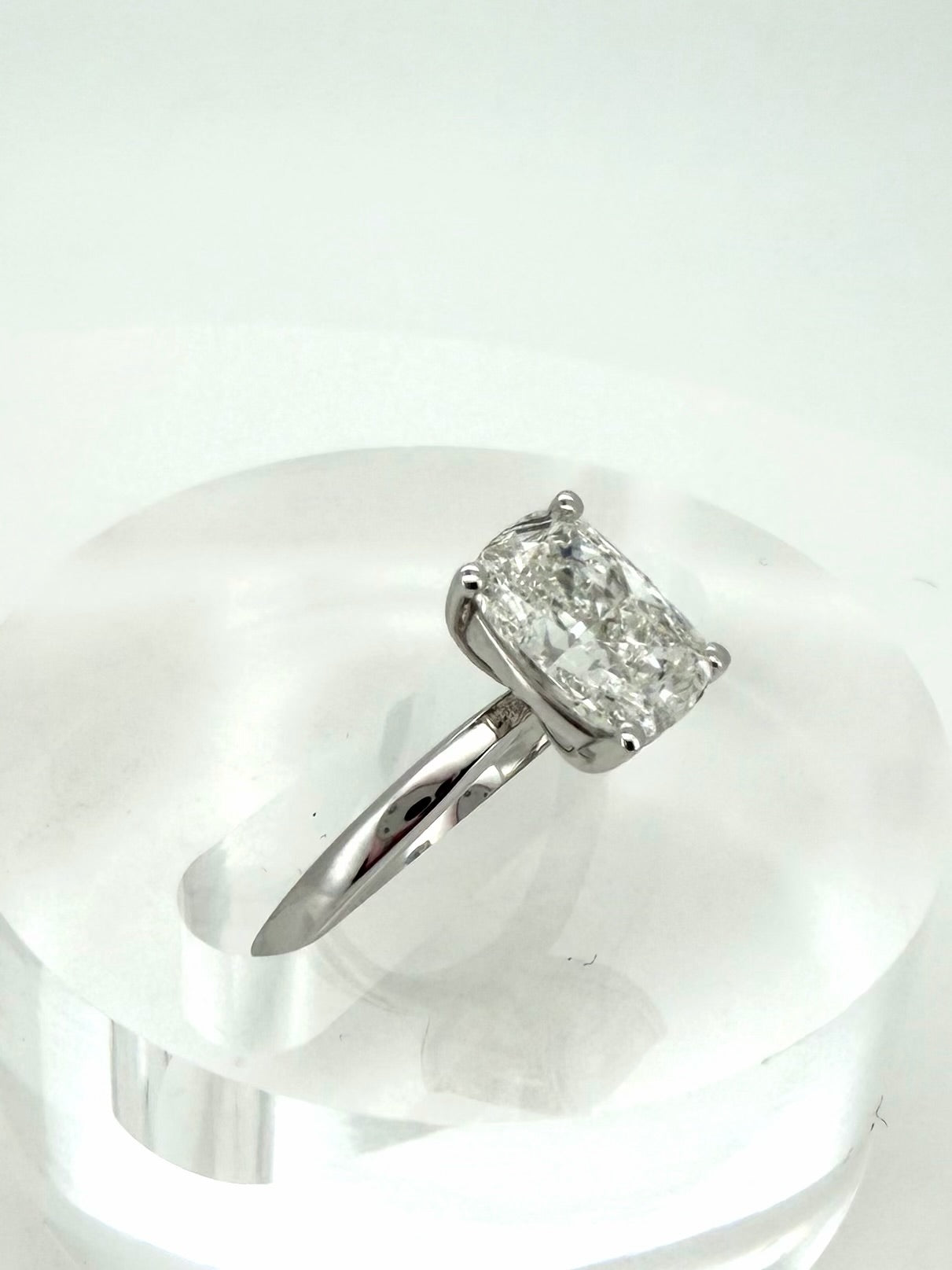 3 Ct Cushion Cut Solitaire Lab Diamond Ring Gold Engagement Ring IGI Certified