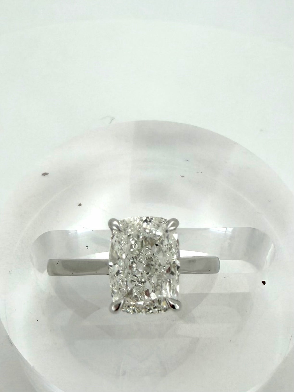 3 Ct Cushion Cut Solitaire Lab Diamond Ring Gold Engagement Ring IGI Certified