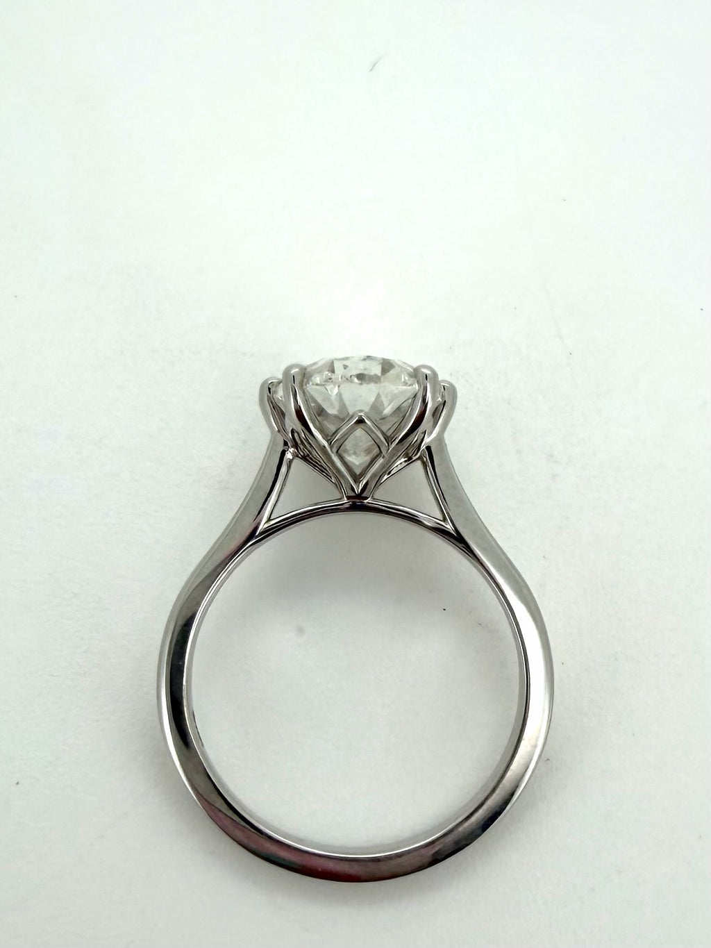 4 Ct Oval Lab Diamond Engagement Ring Gold IGI Certified