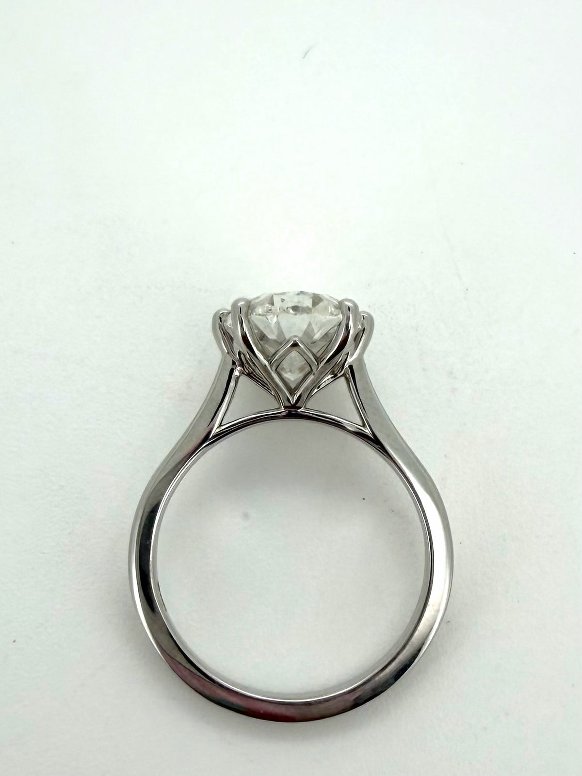 4 Ct Oval Lab Diamond Engagement Ring Gold IGI Certified