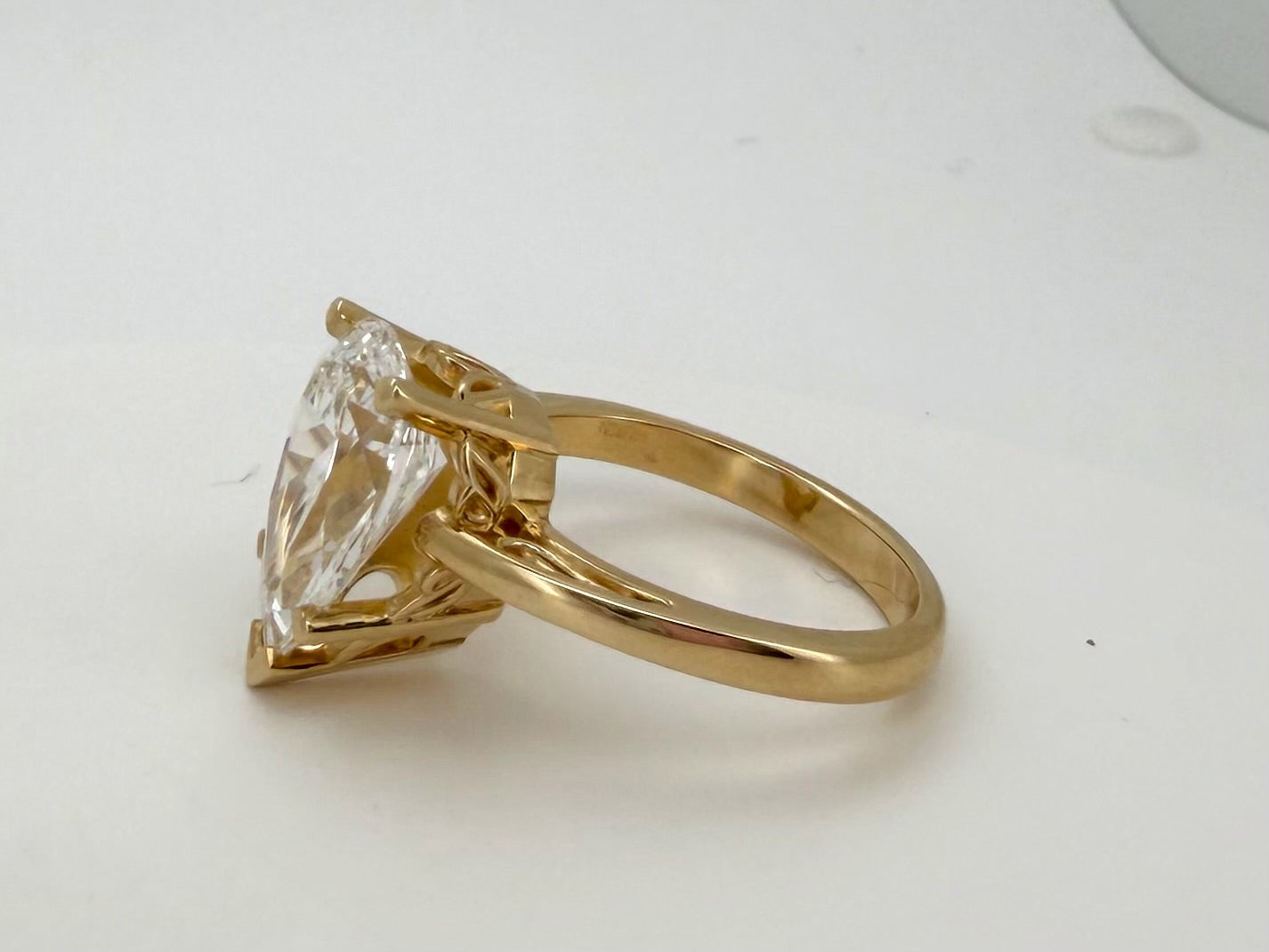 4 Ct Pear Lab Diamond Solitaire Engagement Ring - IGI Certified