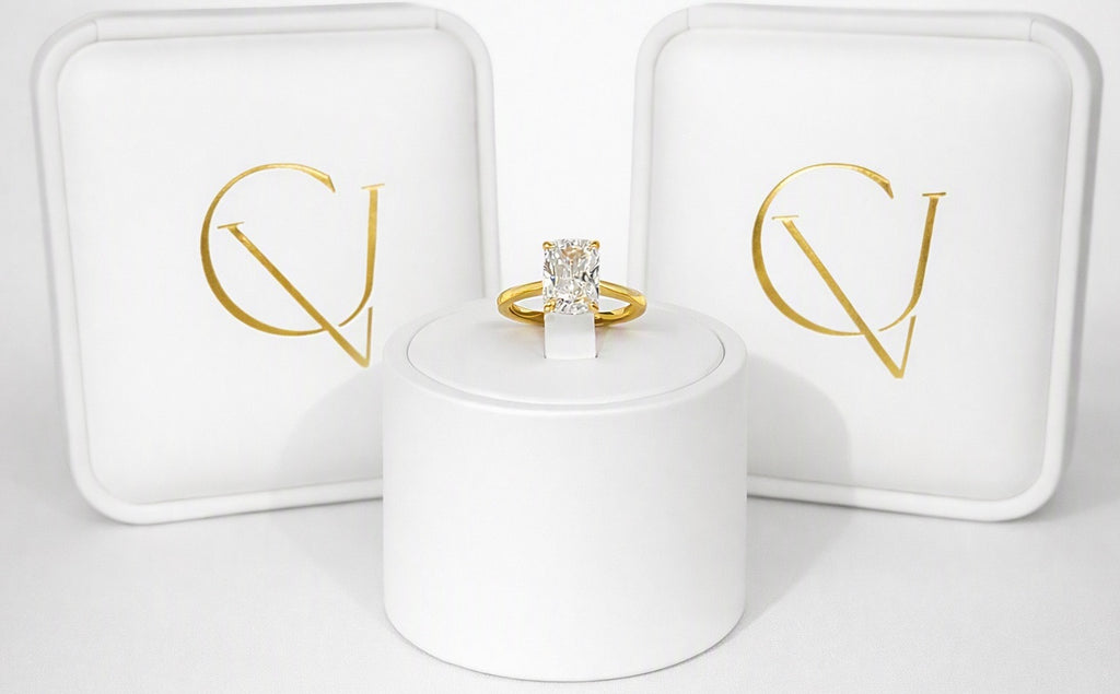 3 Ct Cushion Cut Solitaire Lab Diamond Ring Gold Engagement Ring IGI Certified