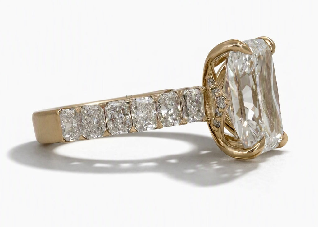 7 TCW Radiant Cut Lab Diamond Ring - IGI Certified