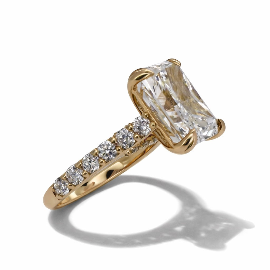 4.75 TCW Radiant Lab Diamond Ring - IGI Certified
