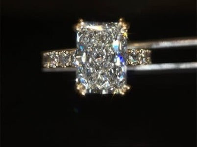 4.75 TCW Radiant Lab Diamond Ring - IGI Certified