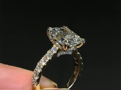 4.75 TCW Radiant Lab Diamond Ring - IGI Certified