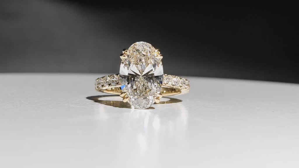 3.75 TCW Oval Lab Diamond Ring