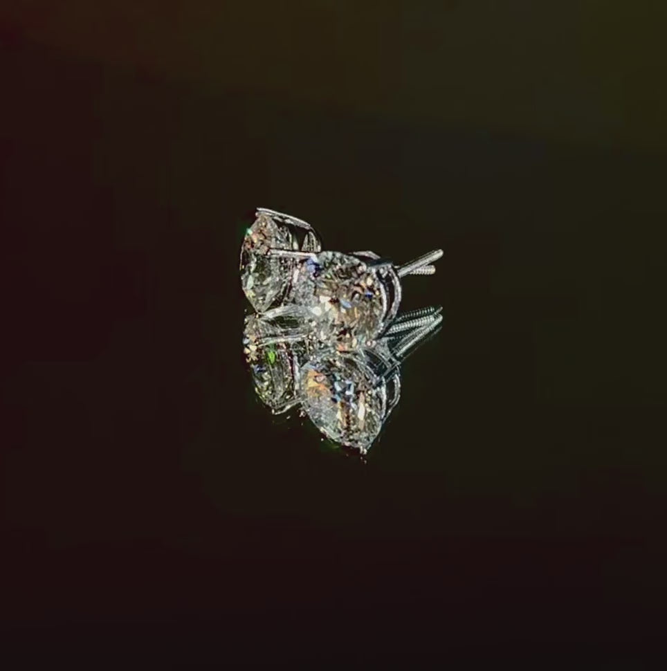 4 Ct Lab Diamond Stud Earrings IGI Certified