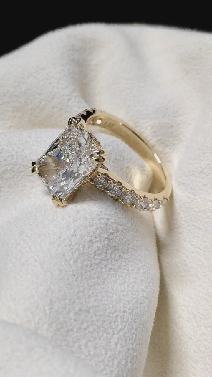5.75 TCW Radiant Lab Diamond Ring