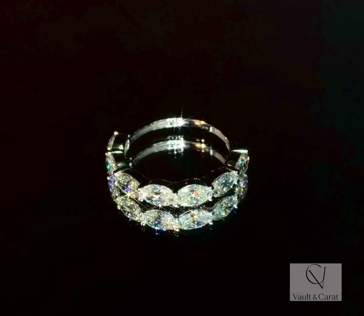 2.25 Ct Oval Lab Diamond Anniversary Wedding Band