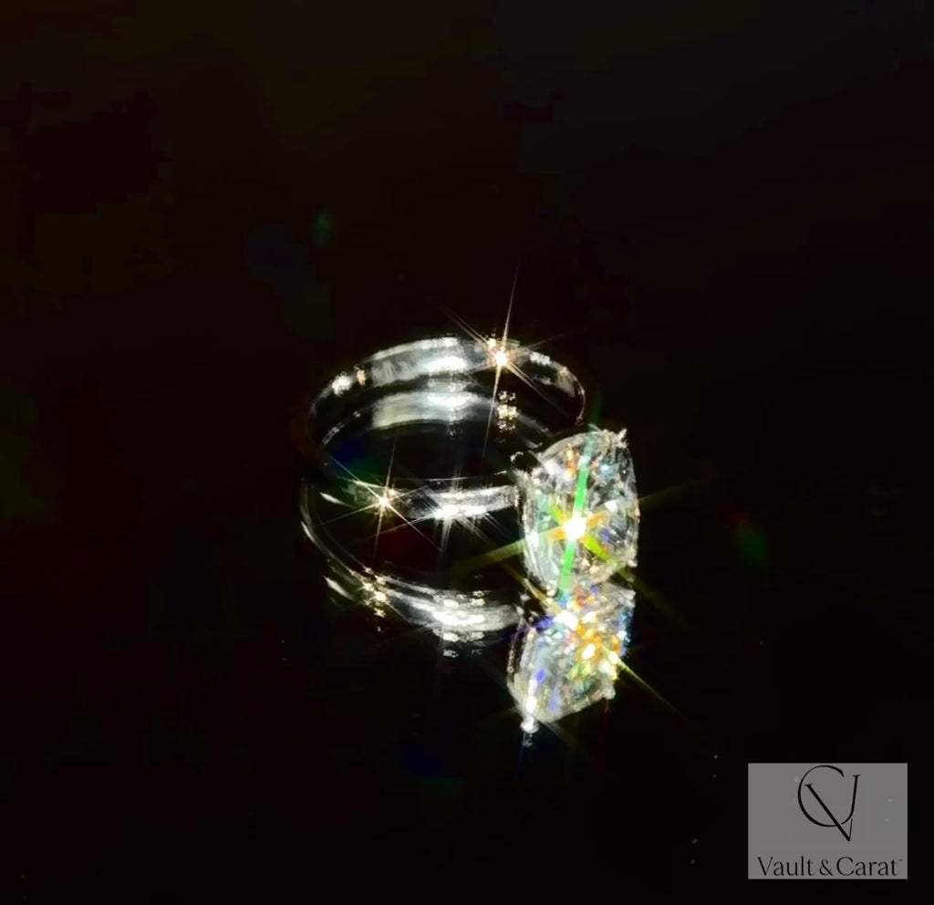 4 Ct Oval Lab Diamond Engagement Ring Gold IGI Certified